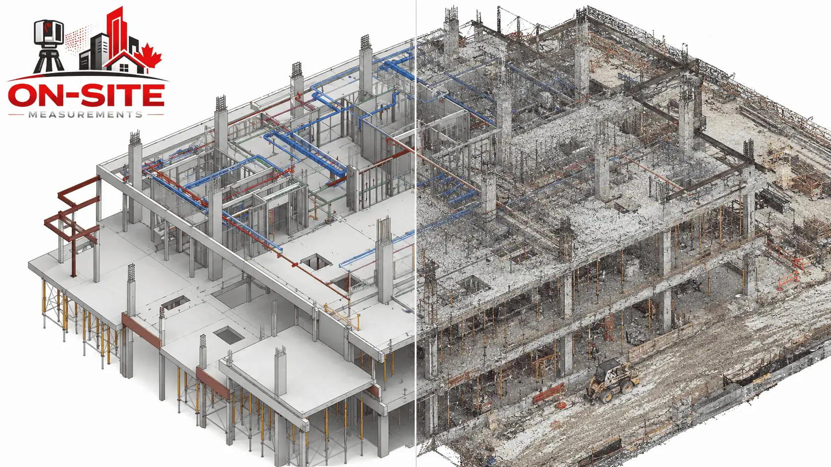 Revit model of an existing building built from point cloud data